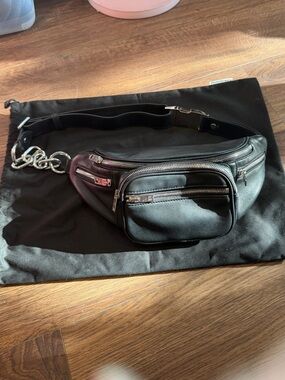 Alexander Wang Attica Fanny Pack Regular Size Black leather Waist Bag